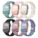 Sport Bands Compatible with Apple Watch Band 38mm 40mm 41mm 42mm 44mm 45mm 46mm 49mm, Soft Silicone Sport Strap Wristbands for iWatch Ultra 2, Ultra, Series 10 9 8 7 6 5 4 3 2 1 SE Women Men, 6 Pack