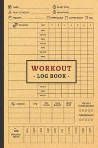 Workout Log Book: Weight Lifting Log Book Journal for Men and Women | Gym Planner Journal Exercise Notebook & Fitness Logbook for Personal Training | ... Gifts | Old School Yellow Cover 120 Pages