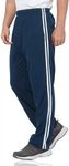 REVIZO Men's Tack Pant Regular Fit Cotton Jogging Gym Track Pants with 2 Pocket for Men (Navy Blue-XL)