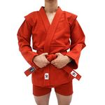 STELS Sambo Jacket for Training and Competition - Professional-Quality for Serious Athletes, Sambo Uniform (Red, 54 (EU) - XL (US)