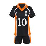 CHLOBLOM Karasuno Uniform Shouyou Hinata Halloween Cosplay Costume Shirt Shorts Volleyball Jersey (Medium, Color 7)