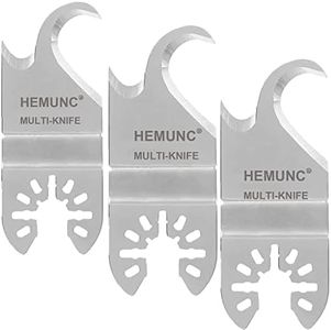 HEMUNC 3PCS Oscillating Multitool Saw Blades, Oscillating Multi Tool Hook Knife Blade for Cutting Roofing Shingles, PVC Carpet, and Cardboard, Fit Dewalt Milwukee Rockwell Bosch Dremel Ryobi Ridgid