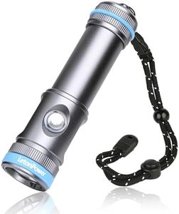 LetonPower Tynny Dive Light 2200 Lumens – 6 Modes, USB-C Rechargeable, IP68 Waterproof 100M/328FT, for Scuba Diving, Underwater Photography & Snorkelin (Gray)