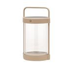 LUUK Studio New: LED Table lamp, Solar and Battery-Powered with USB-C Connection, dimmable, Modern & Minimalist Design, Mood Light, Suitable for Indoor and Outdoor, Beige