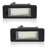 URAQT LED Number Plate Light, 2 Pcs Error Free License Plate Lamp Taillight, 12V White 6000K Water Proof Rear License Plate Lamps for BMW E39 E60 E82 E90 E92 E93 M3 E39 E60 E70 X5 E60 E61 M5 E88