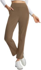 baleaf Women's Fleece Lined Pants 25" Petite Winter Travel Brown L
