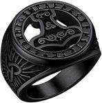 FaithHeart Mens Black Rings Steampu