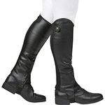 Dublin Mens Fusion Leather Gaiters (Adults Small) (Black)