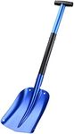 LIVINGbasics Aluminum Snow Shovel, 22-26-32 Inch Retractable Snow Shovel, Spring Assisted Handle, Snow Sand Mud Removal Tool to Build Snowman, Clear Snow, Car Outdoor Camping, Garden Work