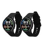 kwmobile Straps Compatible with Xiaomi Mi Watch Color Sport / S1 Active Straps - 2x Replacement Silicone Watch Bands