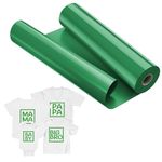 IROHTV Green Heat Transfer Vinyl, 12" x 25ft Green HTV, Iron on Vinyl for Shirts Suitable Fabrics, Heat Press Vinyl for Cricut All Cutter Machine, Easy Weeding HTV Vinyl Roll for Heat Vinyl Design