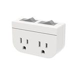 Grounded Double Outlet Power Adapte