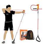 ELONG OUTDOOR Archery Bow Trainer Draw Training Aid Device Strength Stretch Band Exerciser For Recurve Bow Compound Shooting Kids Adults Beginner Experts