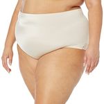 Ahh By Rhonda Shear Women's Lace Trim Brief, Nude, Medium