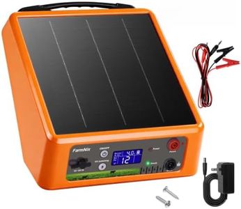 DDayuanwei 6-12kV Solar Electric Fence Charger, 0.3-2J Variable Output Mode