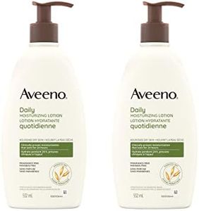 Aveeno Daily Moisturizing Lotion with Pump, Dry Skin, Non Comedogenic, Prebiotic Oat, Daily Moisturizer, Fragrance Free, Pack of 2 (1064 ml Total) Packaging May Vary