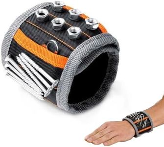 Magnetic wristband, 2-in-1 Magnetic wristband with Pick Up Tool for DIY Enthusiasts and Dads, Strong Magnets for Holding Screws, Nails, and Drill Bits, Handy Tool for Home Projects.