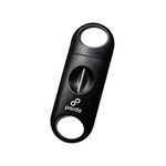 Pardo Cigar V-Cut Cigar Cutter, Black, Wedge Cut, Easy to use, Durable - Cigar Cutter Blade Angle Provides Optimal Cut Depth, Black Plastic Cigar Cutter, Portable Cigar Cutters for Men