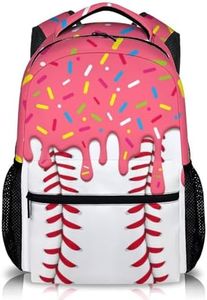 Baseball Drip Backpack for Boys Casual Kids Backpacks, 17 Inch Blue Schoolbag Gift for Travel School Vacation