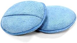 Maxshine 5" 6-Pack Blue Microfiber Finger Hold All-Purpose Applicators – Reusable, Ultra-Soft Pads for Waxing, Polishing, and Interior Cleaning – Ideal Detailing