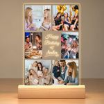 Personalised Birthday Gifts for Women & Men, Personalised Photo Frames with Photos, Customised Picture Frames with Night Light, Personalised Anniversary Christmas Gifts for Her, Him, Best Friends