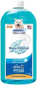 Nylabone Advanced Oral Care Dog Water Additive for Dental Care - Liquid Tartar Remover - Dog Breath Freshener & Teeth-Cleaning Liquid (32 oz.)