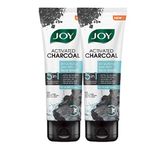 Joy Charcoal Face Wash for Oil Control & Dirt Removal (2x100ml Value Combo Pack) | Fights Pollution, Blackheads, Acne & Pimples | Activated Charcoal Face Wash For Oily Skin