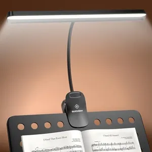 Glocusent 57 LED Super Bright Music Stand Light, Eye Caring Clip-on Piano Light, 3 Color & 5 Brightness, USB-C Rechargeable, Long Lasting up to 140 Hrs, Perfect for The Piano, Sheet Music