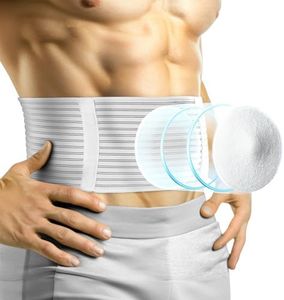 BraceAbility Hernia Belt for Men & Women | Stomach Truss Binder with Compression Support Pad for Abdominal, Umbilical L/XL (New & Improved) Fits 40"-60"