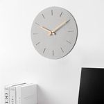 Navaris Wall Clock - 12" / 30.5cm Modern Clock for Bedroom Living Room Office Kitchen - Silent Non Ticking Battery Operated Clock - Lines