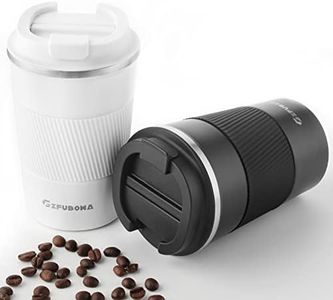 Insulated Coffee Travel Mug 13 Oz Reusable Coffee Cup 2 Pack Stainless Steel Vacuum Insulation Tumbler for Home Office Heat Cold Drinks