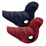 Pawtitas Reversible Dog Coat Windproof A Cold Weather Dog Puffer Vest - Red/Navy Blue Zip Up Dog Jacket for Extra Large Dogs | Manteau Réversible Chandail Chien Coupe-Vent - Gilet Zippé Pour Chien