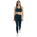 deb. Women's 2 piece workout set seamless leggings & sports bra Gym, Yoga outfit (XS, Green)