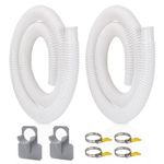 Pool Bump Hose for for Above Ground Pools, 2 Pack 1.25" Diameter Pool Filter Hose Accessory Pool Pump Replacement 59 Inch Long with 2 Clamps and 2 Pipe Holders