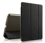 EssVita iPad Mini Case, iPad Mini 2/ Mini 3 Cover(Not for iPad Mini 4 Fashion Three Fold Smart Stand Sleep/Wake Magnetic Flip PU Leather Hard Case for Apple iPad Mini 1/2/3 Black