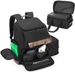 LoDrid Game Backpack Compatible with Xbox Series X with an Extra Console Bag, Gaming Travel Bag with Middle Divider and Multiple Pockets for 15.6” Laptop and Gaming Accessories(Patented Design)