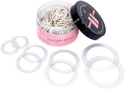 Tailor Ring - Invisible Clothing Accessory to Cinch Shirt, Dress, Skirt, Scarf for a custom tailored fit. Set includes 8 rings-4 sizes. Replaces Cinch Clips, Dress Clips,Crop Tuck