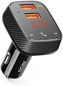 ROAV SmartCharge F2 Bluetooth FM Transmitter, Wireless Audio Adapter and Receiver, Car Charger with Bluetooth, Car Locator, App Support, 2 USB Ports, PowerIQ