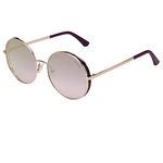 Guess | Uv Protected Polarized Lens For Women | Round Rose Frame Medium Sunglasses | Gu7606 57 28X, Large