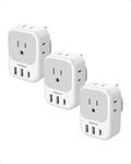 US to UK Plug Adapter 3 Pack, TESSA