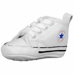 Converse First Star Crib Shoes Leather 81229 White Baby Newborn Shoes New