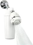 Aquasana Filtered Shower Head - WaterSense Certified w/Adjustable Showerhead - Reduces Over 90% of Chlorine from Hard Water - Carbon & KDF Filtration Media - Soften Skin & Hair - AQ-4100-E