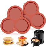 JOERSH 2-PK Silicone Egg Molds 4 Inch Jumbo Muffin Top Baking Pans for Air Fryer, Non-Stick Large Disc Round Silicone Molds for Hamburger Bun, Pie, Tart, Cake, Breakfast Egg Sandwich