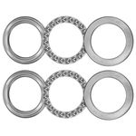 uxcell 51109 Thrust Ball Bearing 45mm x 65mm x 14mm High Carbon Steel with Washers ABEC1 2pcs