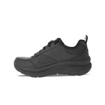 Skechers Women's D'LUX Walker Sneaker, Black Leather/Trim , 6 UK medium