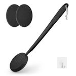 Lotion Applicator for Back, 19 Inch Back Lotion Applicators for Your Back, Long Handle Back Moisturizer Cream Lotion Applicator, Back Self Tanning Applicator (Black)