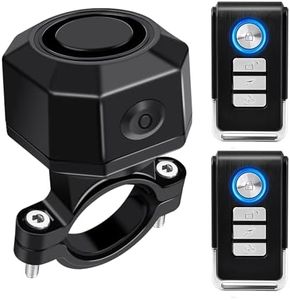 Bike Alarm USB Rechargeable with Mount, NineLeaf Bike Alarm with 2 Remote, Bicycle Alarm System Anti Theft Wireless Bicycle Vibration Motion Sensor 110dB Loud Security for Vehicle Trailer Motorcycle