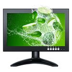 Eyoyo 8 inch Small HDMI LCD Monitor, Portable 1280x720 16:9 IPS Metal Housing Screen Support HDMI/VGA/AV/BNC Input with Wall Bracket&Remote Control for PC, CCTV,Security Camera,Computer