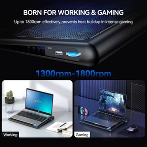 TECKNET Laptop Cooling Pad for 12-16" Notebooks – Quiet Fan Cooling