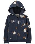 OshKosh B'Gosh Girls' Logo Hoodie, Navy Floral, 18 Months